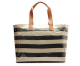 Bolsa Shopping Grande Listras Vinil Preta C 50012 1916 0001 Anacapri